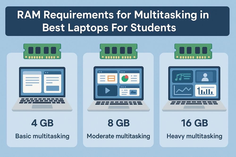 RAM Requirements for Multitasking in Best Laptops For Students – Guide for great laptops for students