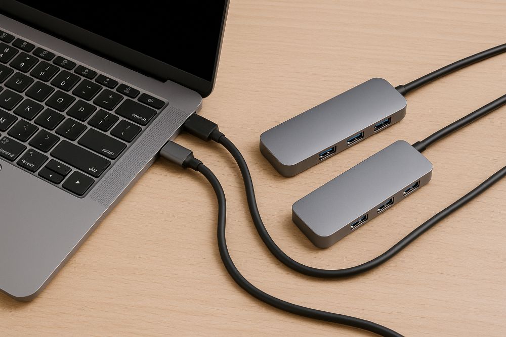 USB hubs in laptop